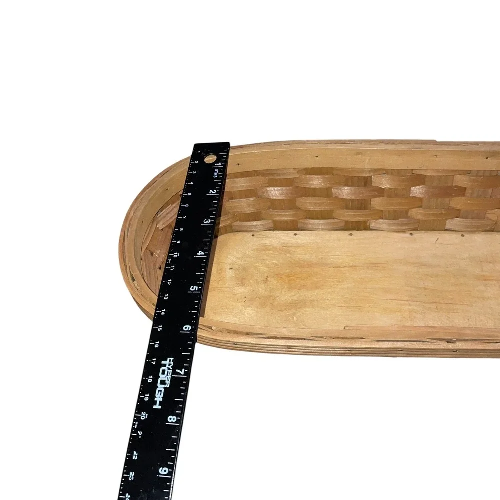 Vintage Long Wicker Bread Basket 15.5